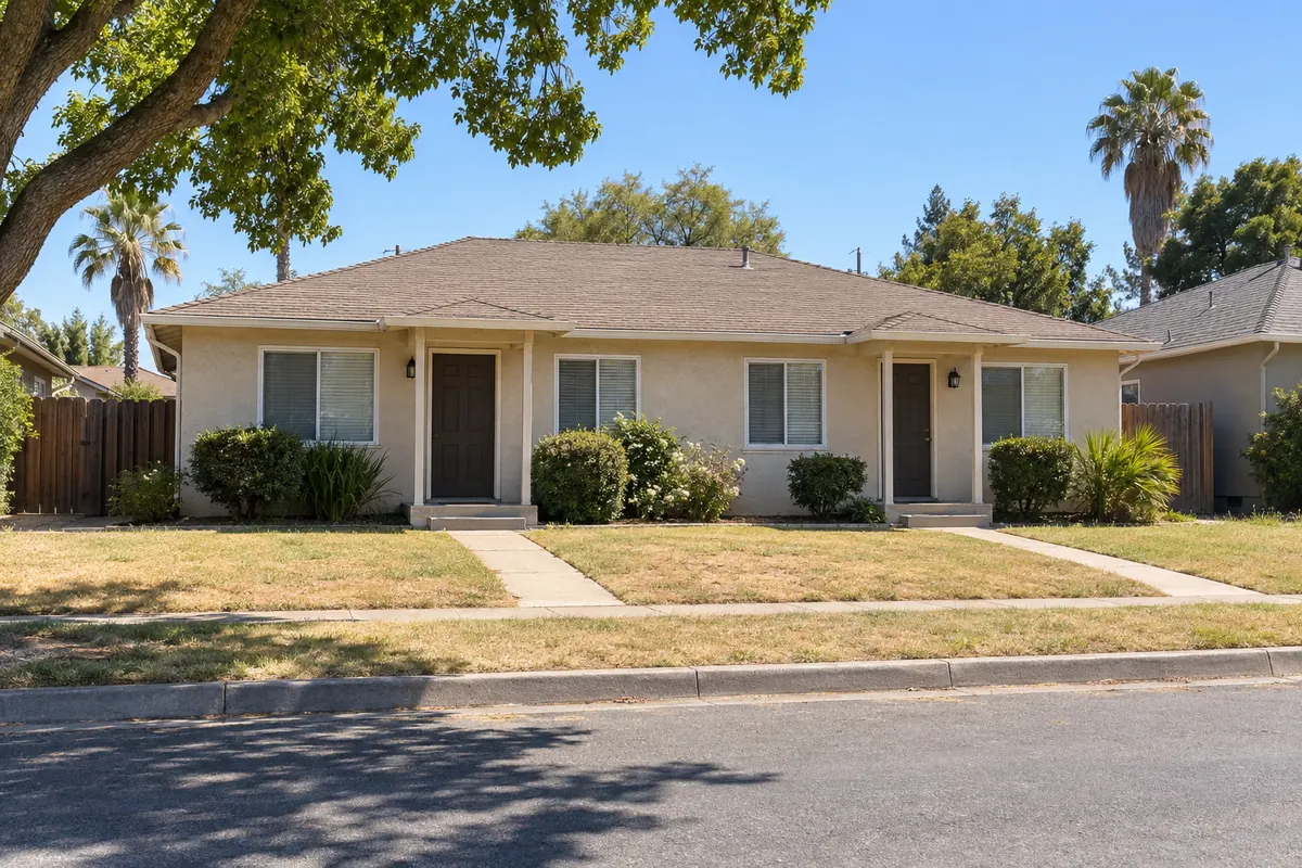 A two-unit rental house in Fresno